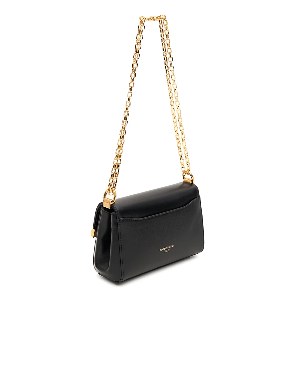 Кожаная сумка Marlene Dolce&Gabbana BB7766-A3G19, черный цвет • Купить в интернет-магазине Kameron