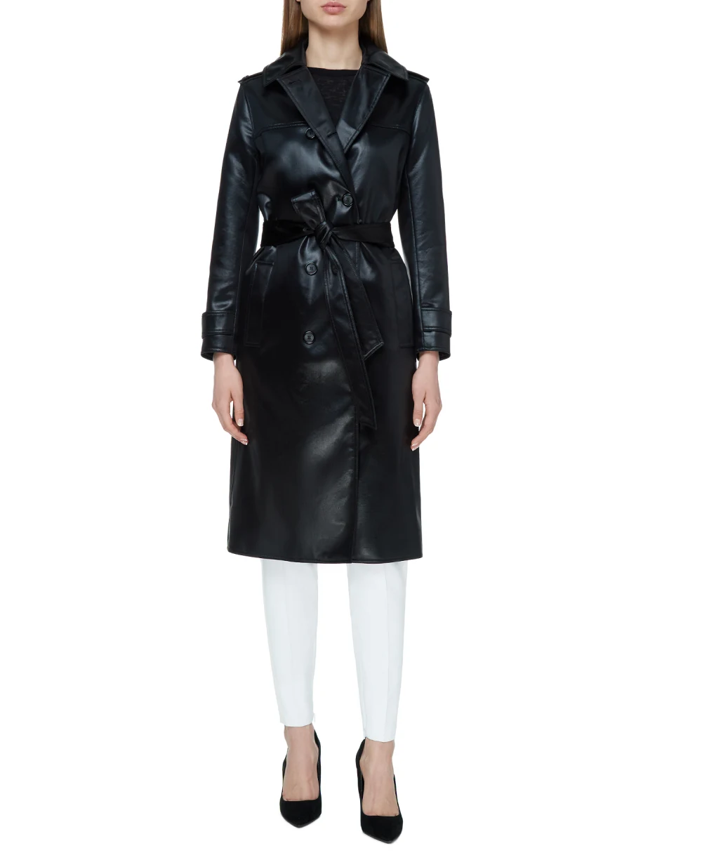Тренч Saint Laurent 634651-Y7B15, черный цвет • Купить в интернет-магазине Kameron
