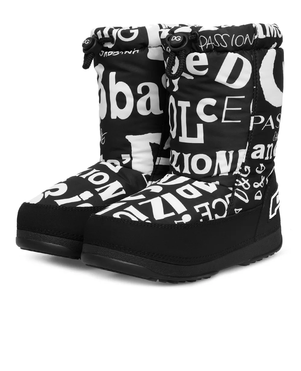 Сапоги Dolce&Gabbana Kids DA0956-AT323-S, черный цвет • Купить в интернет-магазине Kameron
