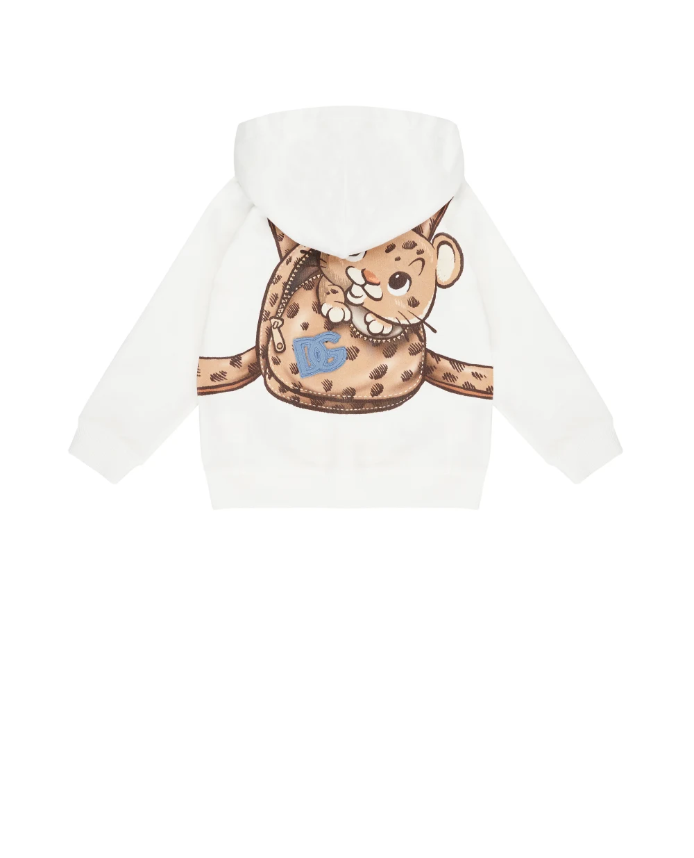 Детская толстовка Dolce&Gabbana Kids L1JWIT-G7PJC, белый цвет • Купить в интернет-магазине Kameron