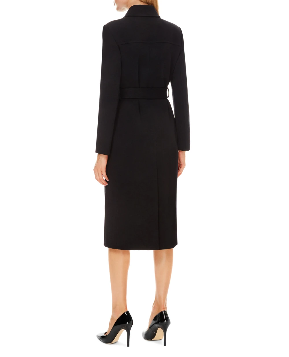 Шерстяное пальто Saint Laurent 658324-Y288V, черный цвет • Купить в интернет-магазине Kameron
