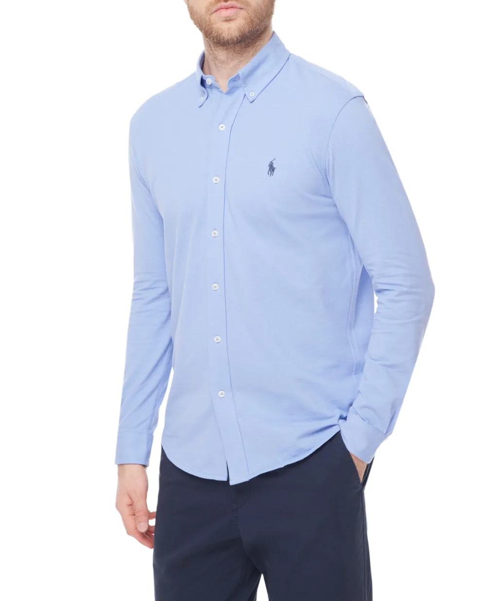 Рубашка Polo Ralph Lauren 710654408098, голубой цвет • Купить в интернет-магазине Kameron