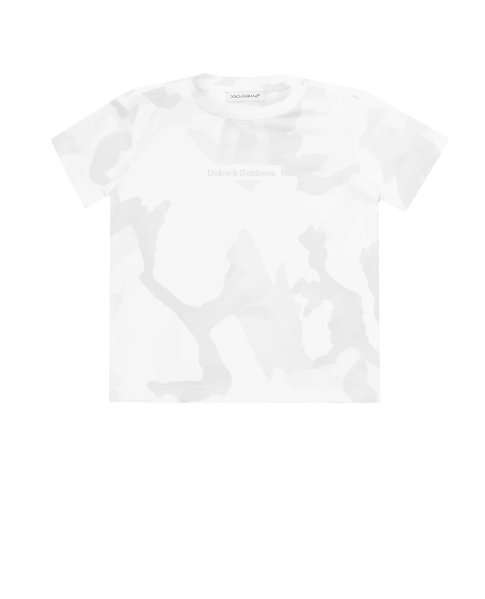 Футболка Dolce&Gabbana Kids L1JT8E-G7YIS, серый цвет • Купить в интернет-магазине Kameron