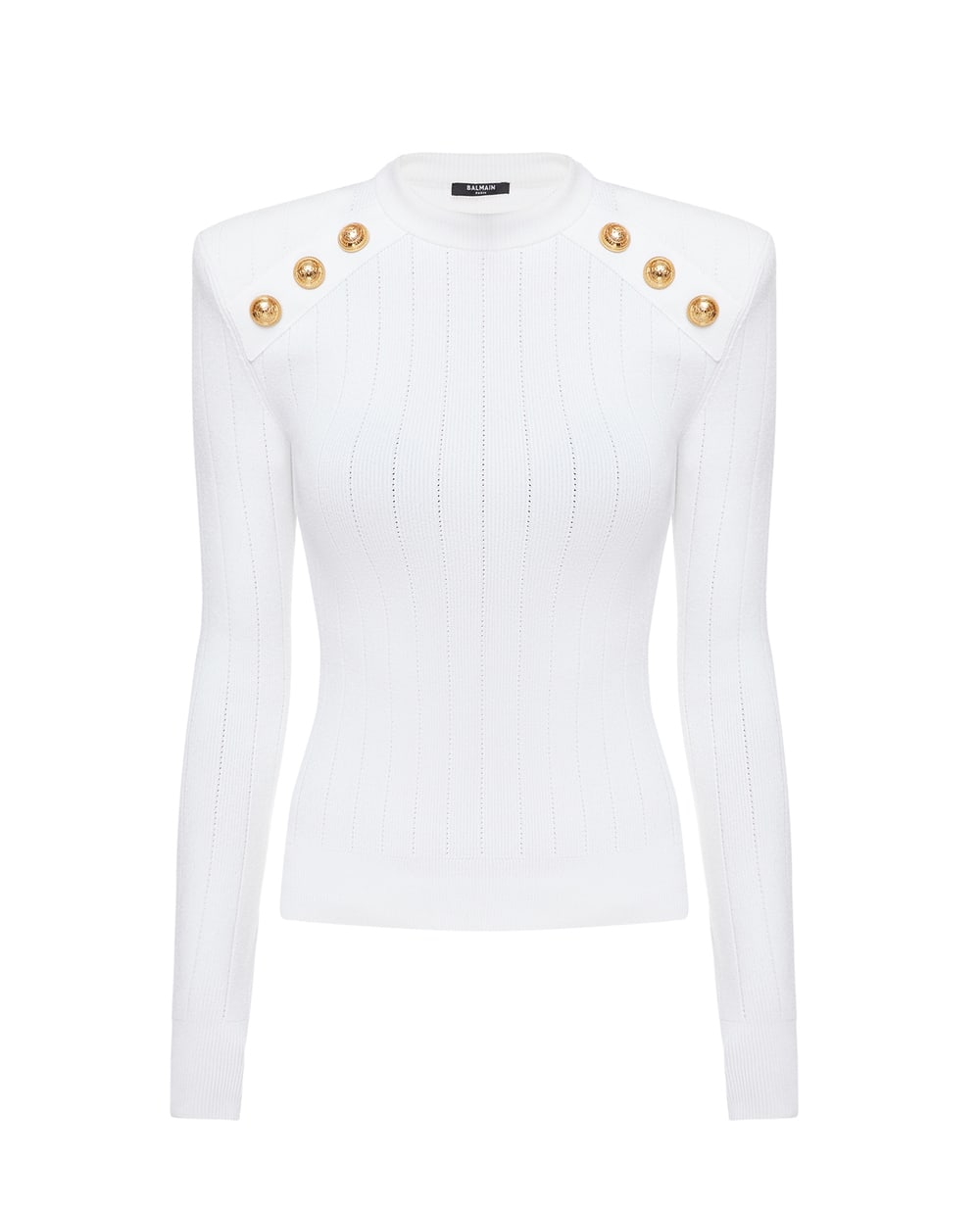 Джемпер Balmain DF1KD001KB07, белый цвет • Купить в интернет-магазине Kameron