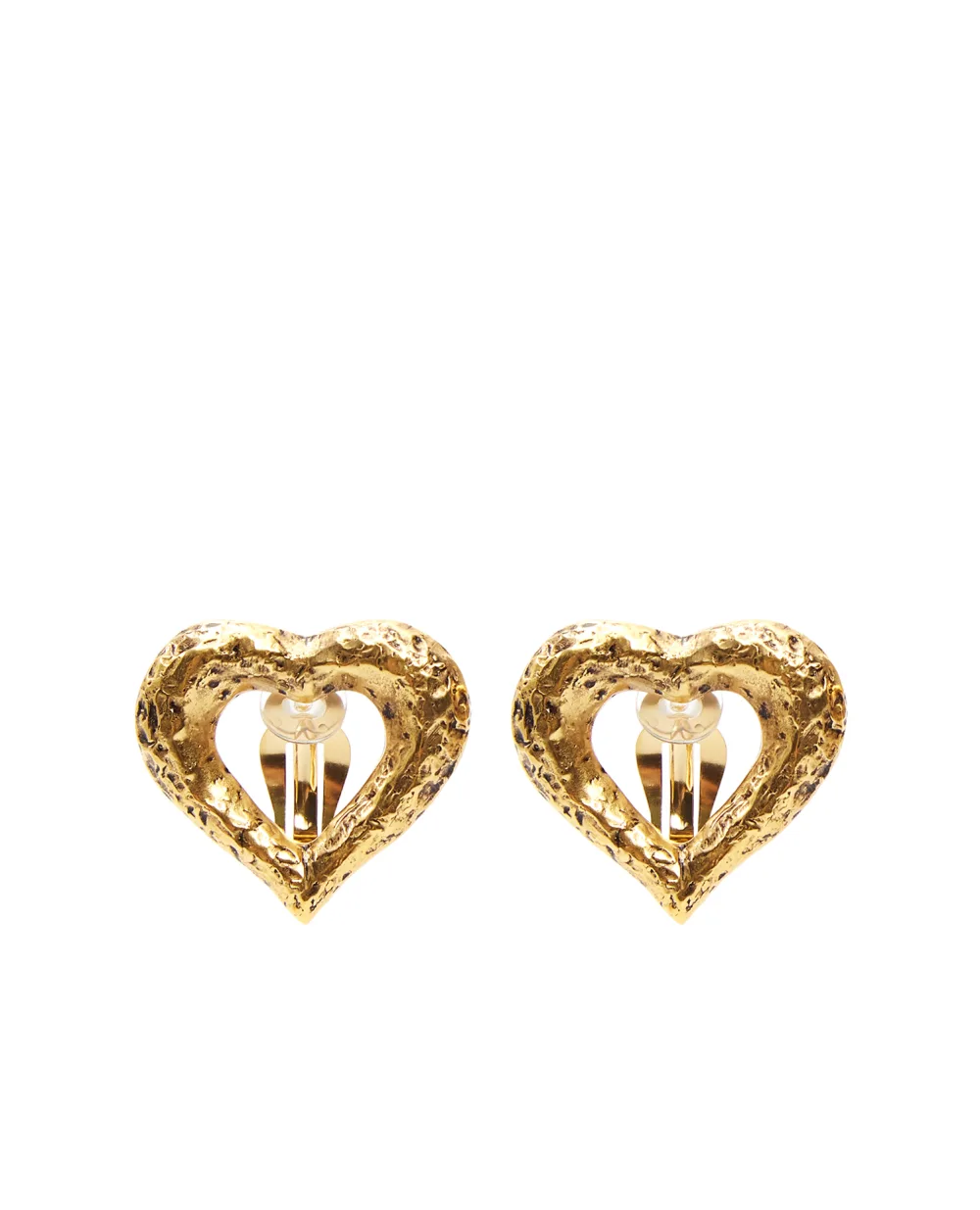 Серебряные клипсы Saint Laurent 635644-Y1500-, золотой цвет • Купить в интернет-магазине Kameron