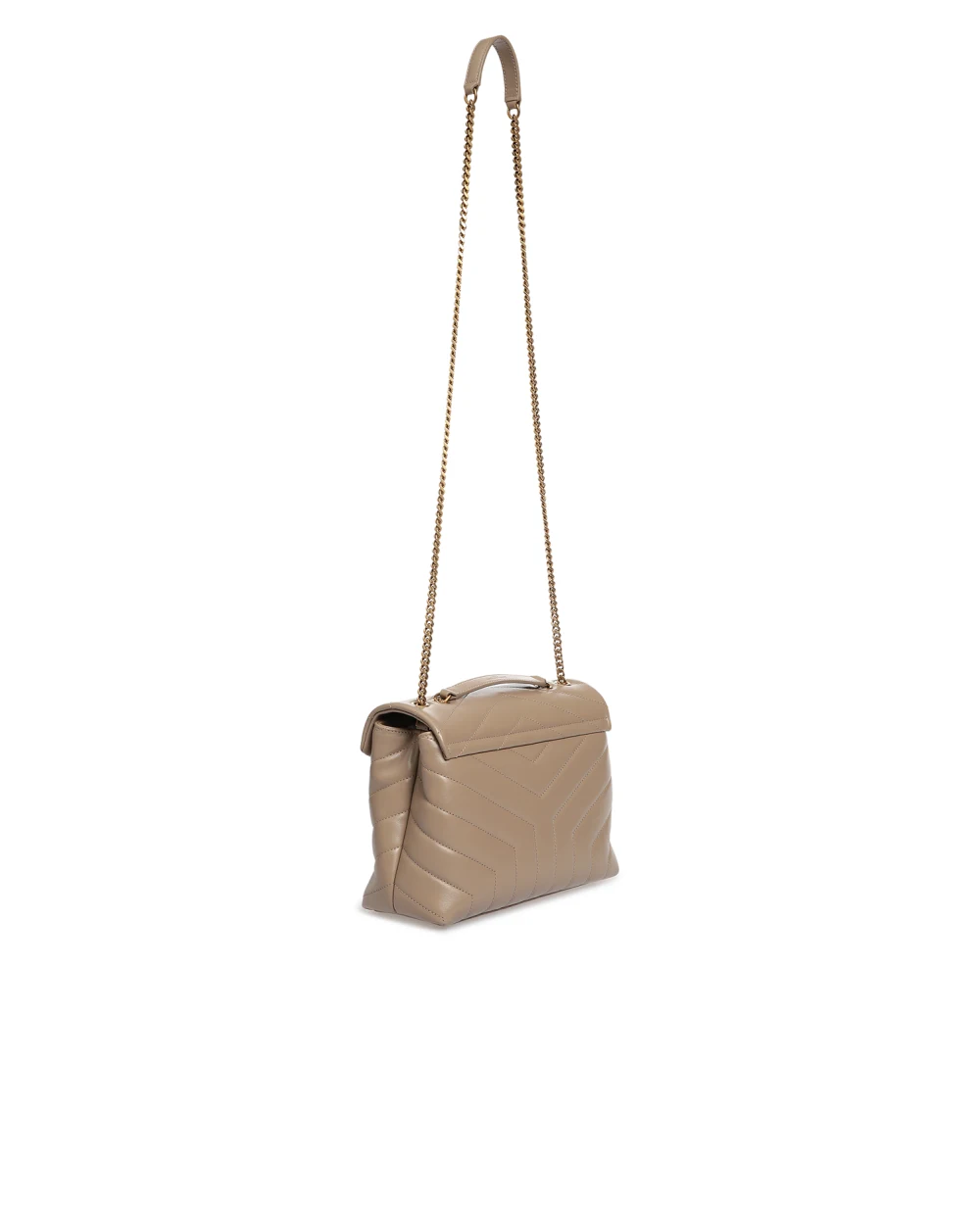 Кожаная сумка Loulou Small Saint Laurent 494699-DV727-FW19, бежевый цвет • Купить в интернет-магазине Kameron