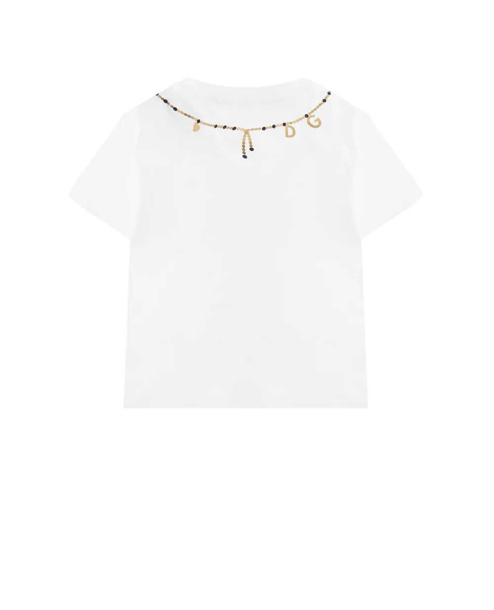 Детская футболка Dolce&Gabbana Kids L2JTAZ-G7VWF, белый цвет • Купить в интернет-магазине Kameron