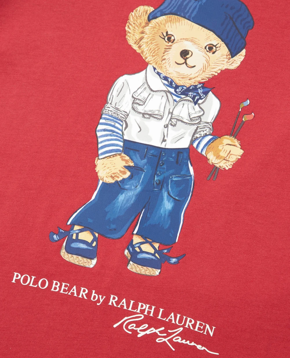 Детская футболка Polo Bear Polo Ralph Lauren Kids 313890235003, красный цвет • Купить в интернет-магазине Kameron