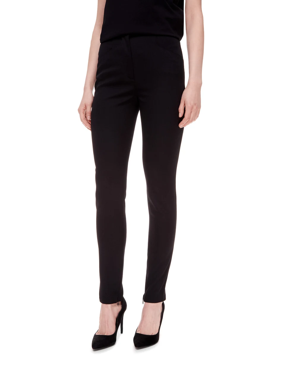 Шерстяные брюки Balmain XF1PD010WB01, черный цвет • Купить в интернет-магазине Kameron