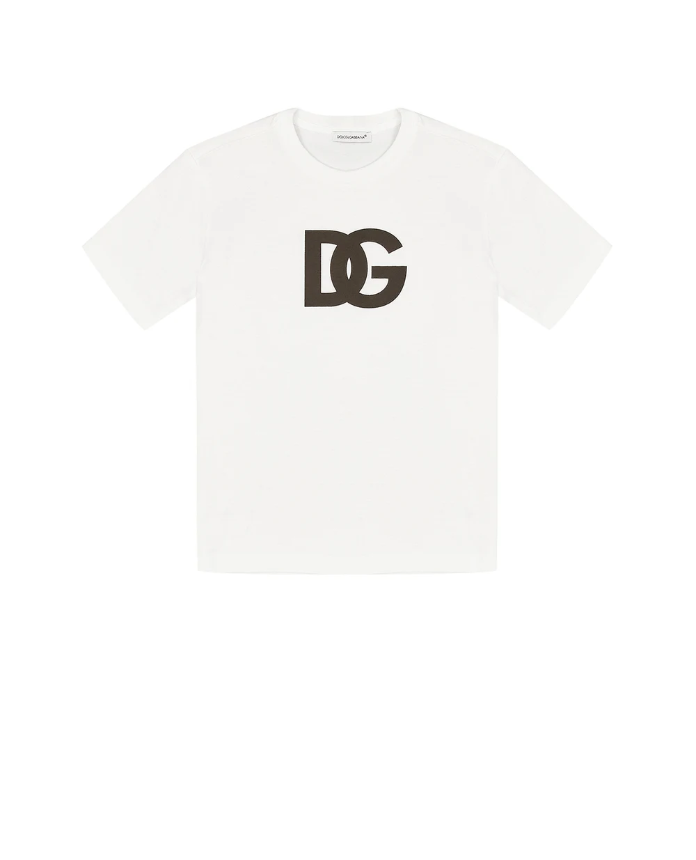 Футболка Dolce&Gabbana Kids L4JTBI-G7CB2-B, белый цвет • Купить в интернет-магазине Kameron