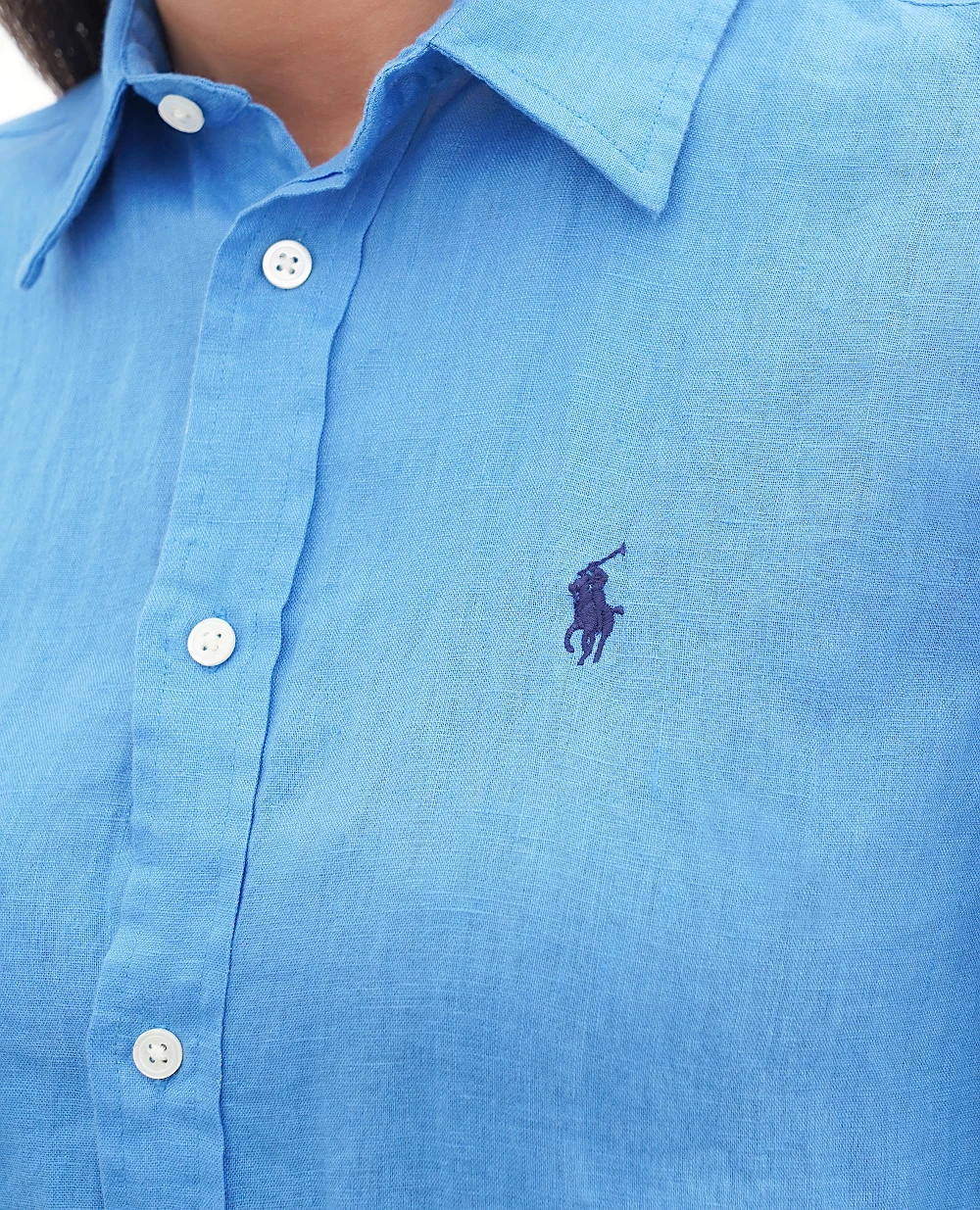 Льняная рубашка Polo Ralph Lauren 211920516012, синий цвет • Купить в интернет-магазине Kameron