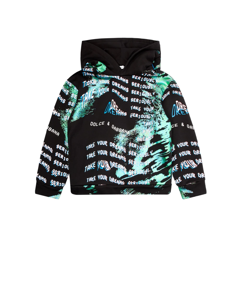 Худи Dolce&Gabbana Kids L4JWBY-G7BMH-S, черный цвет • Купить в интернет-магазине Kameron