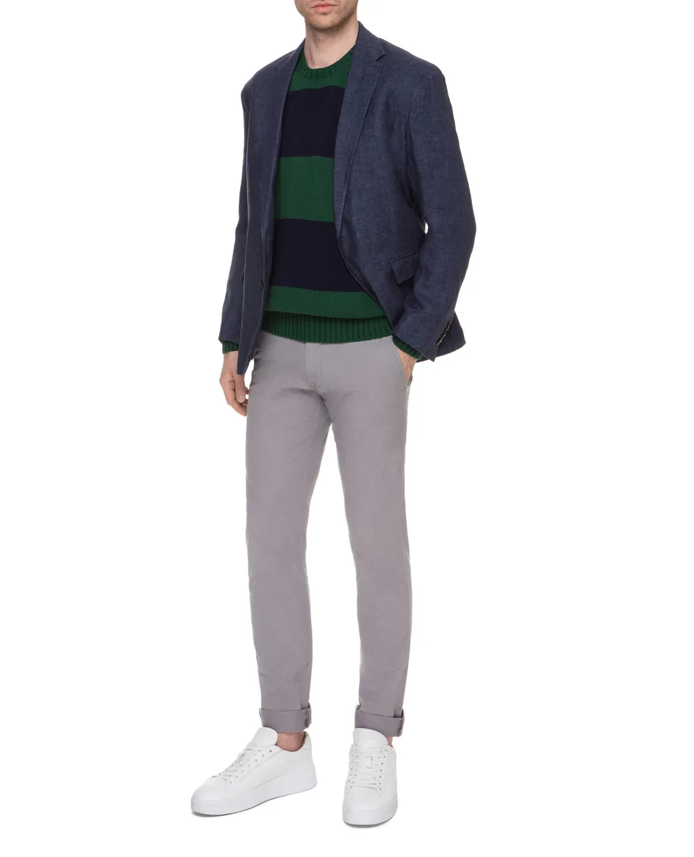 Льняной пиджак Polo Ralph Lauren 742958001, синий цвет • Купить в интернет-магазине Kameron
