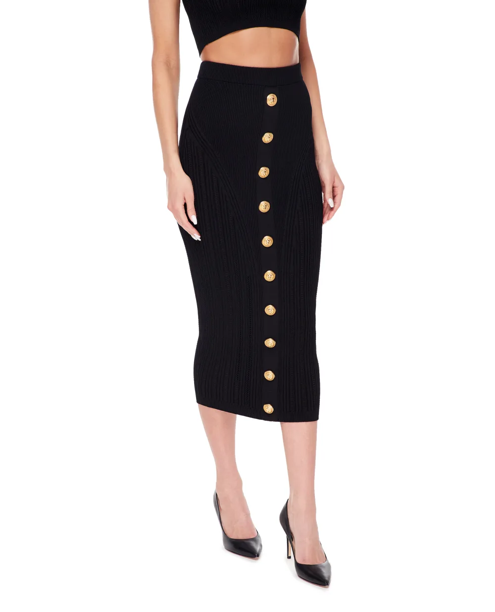 Юбка Balmain AF0LD043KE18, черный цвет • Купить в интернет-магазине Kameron