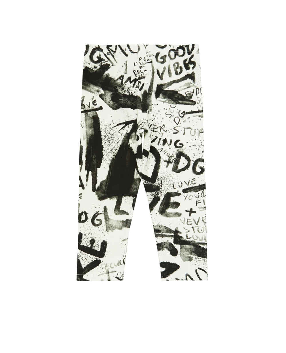 Детские леггинсы Dolce&Gabbana Kids L2JP5B-FSGXX, белый цвет • Купить в интернет-магазине Kameron