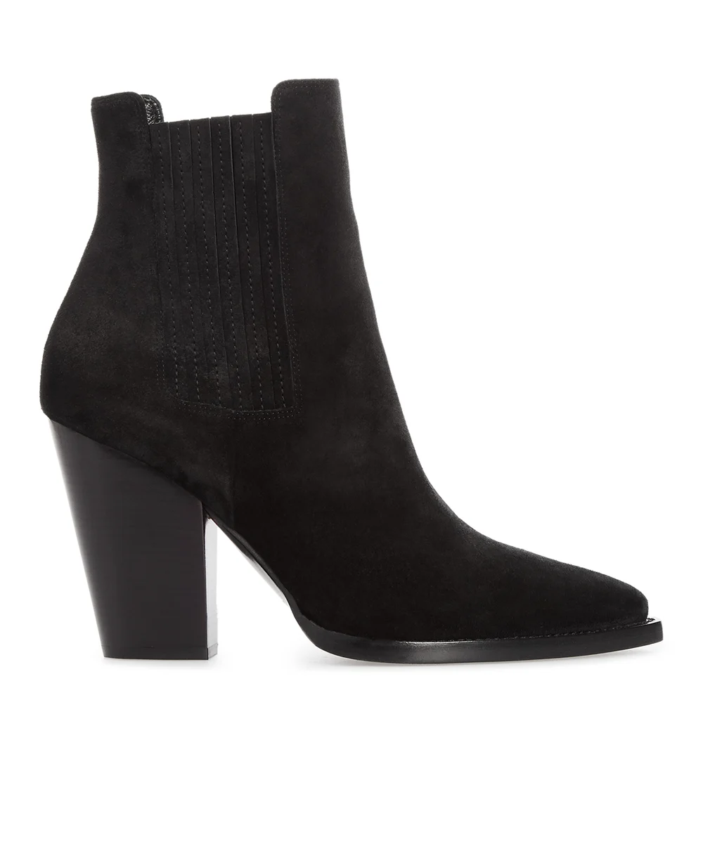 Замшевые ботильоны Saint Laurent 633955-1NX00-, черный цвет • Купить в интернет-магазине Kameron