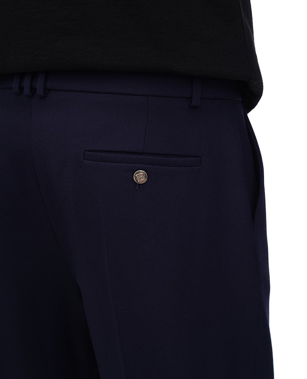 Штани Balmain AH1PM030WB02, темно-синій колір • Купити в інтернет-магазині Kameron
