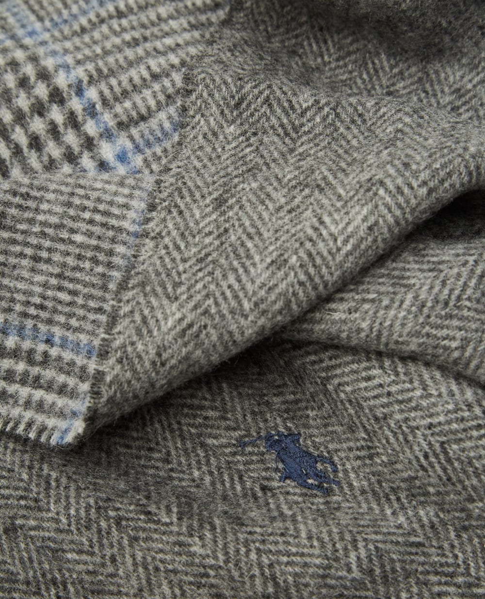 Шерстяной шарф Polo Ralph Lauren 449853952002, серый цвет • Купить в интернет-магазине Kameron