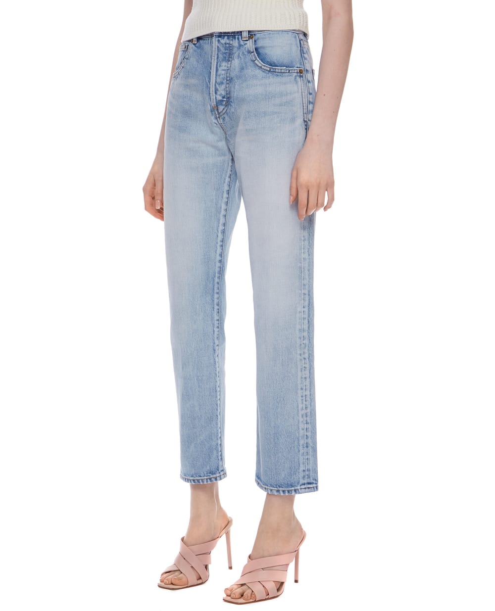 Джинсы Saint Laurent 648437-Y35AC, голубой цвет • Купить в интернет-магазине Kameron