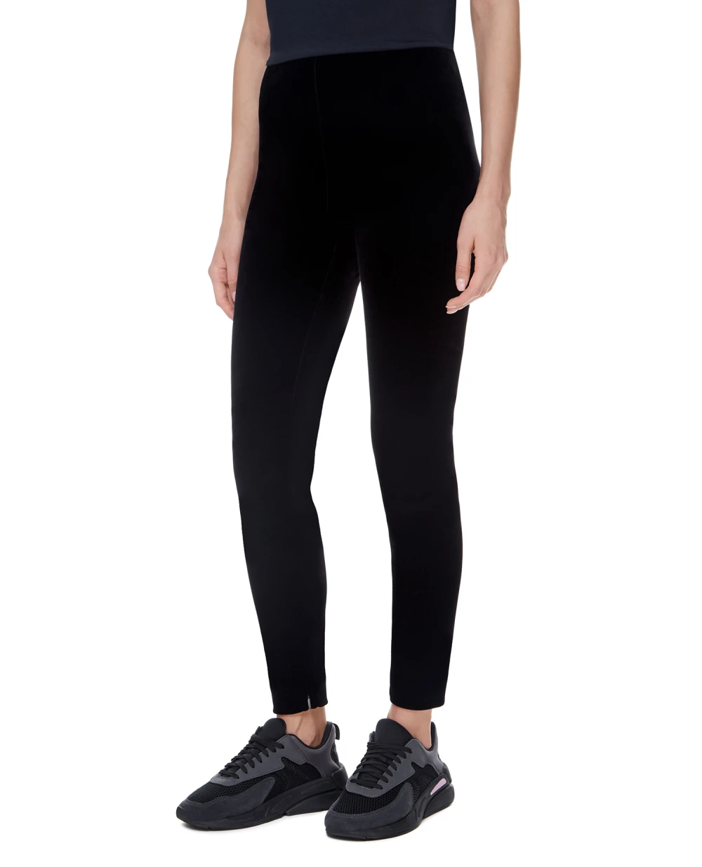 Велюровые леггинсы Saint Laurent 662846-Y3D02, черный цвет • Купить в интернет-магазине Kameron