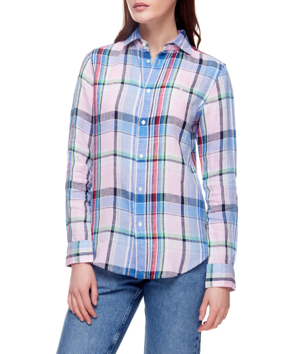 Льняная рубашка Polo Ralph Lauren 211827695007, разноцветный цвет • Купить в интернет-магазине Kameron