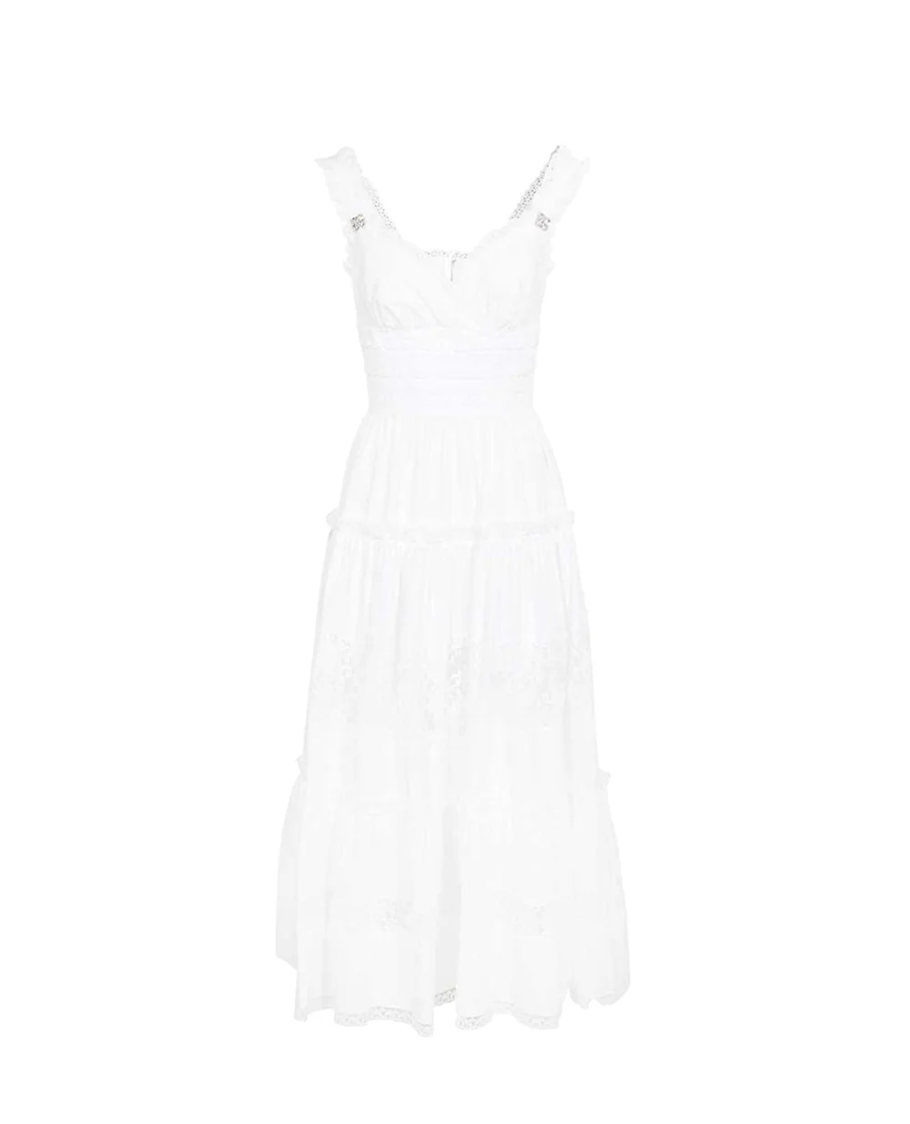 Сарафан Dolce&Gabbana F6ZQ7Z-FU5L5, белый цвет • Купить в интернет-магазине Kameron