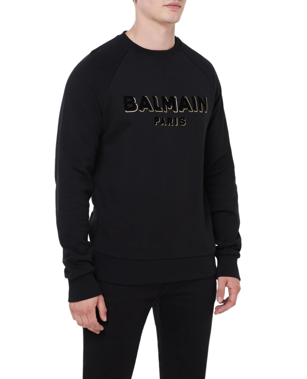 Свитшот Balmain AH1JQ005BB99, черный цвет • Купить в интернет-магазине Kameron