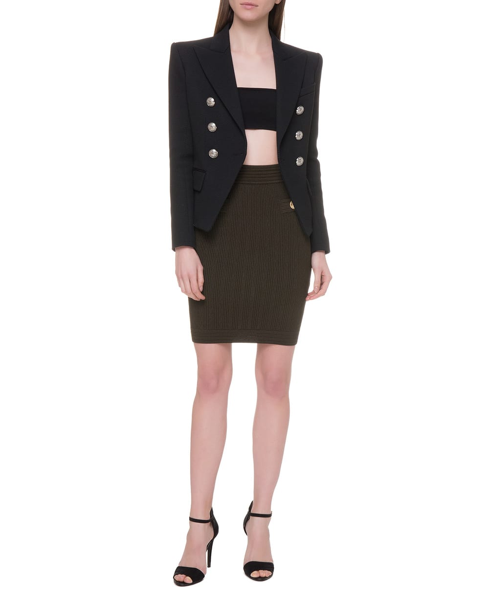 Юбка Balmain TF14304K030-S, зеленый цвет • Купить в интернет-магазине Kameron
