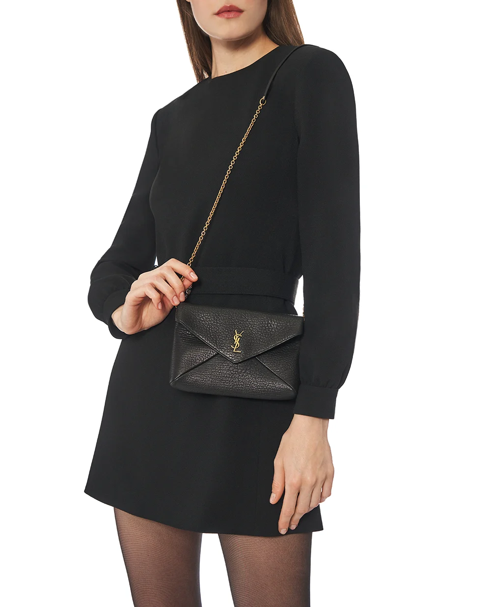 Сумка-клатч Cassandre Saint Laurent 847638-AACYT, черный цвет • Купить в интернет-магазине Kameron