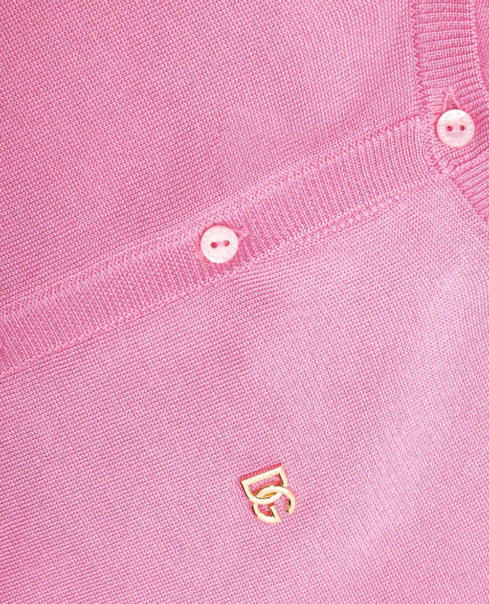 Шелковый кардиган Dolce&Gabbana Kids L5KWF9-JASR3-B, розовый цвет • Купить в интернет-магазине Kameron