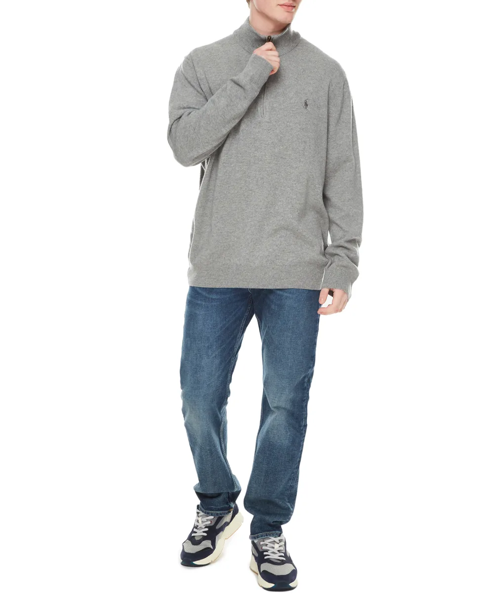 Шерстяная кофта Polo Ralph Lauren 710876756009, серый цвет • Купить в интернет-магазине Kameron