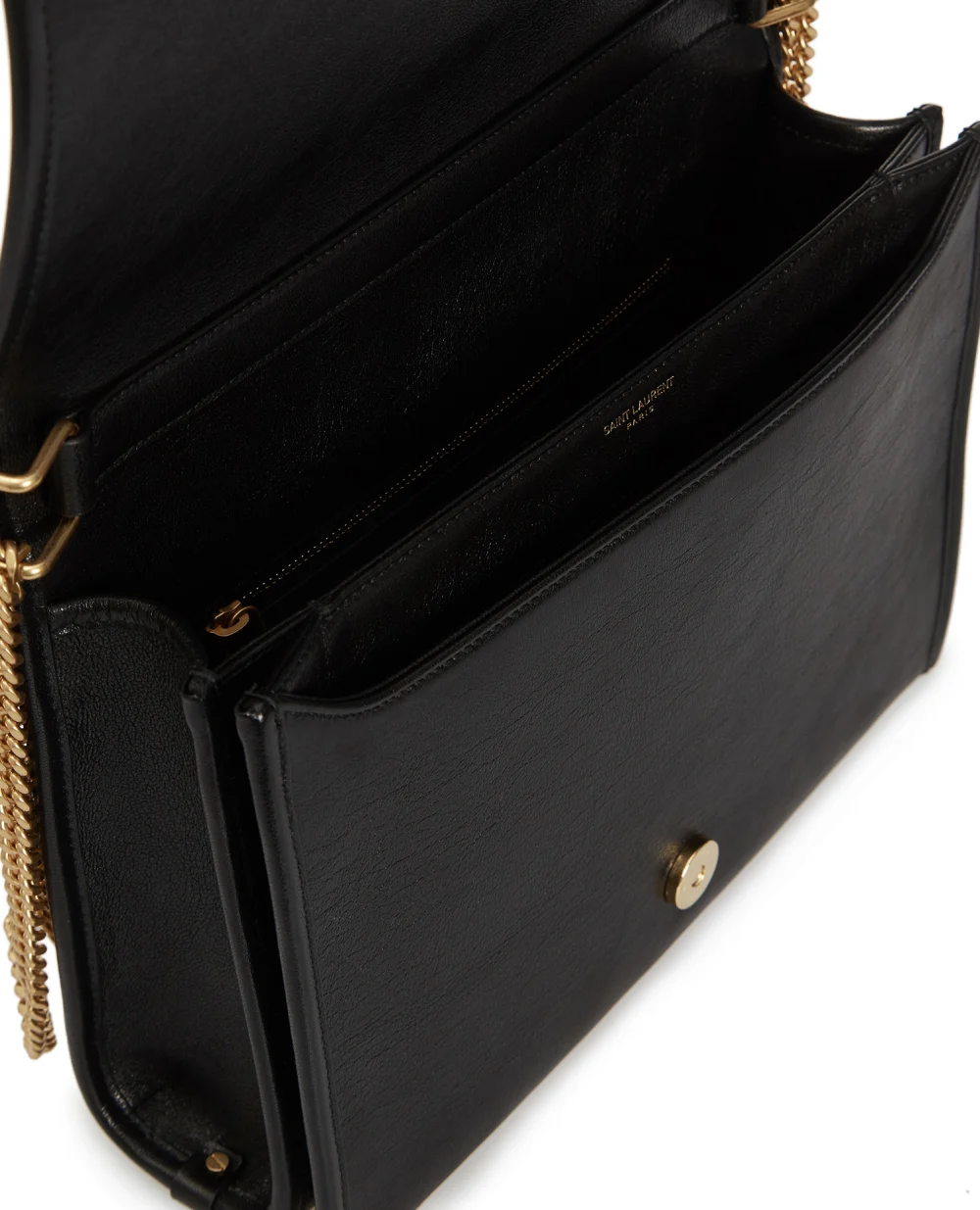 Кожаная сумка Becky Saint Laurent 650770-1D319, черный цвет • Купить в интернет-магазине Kameron