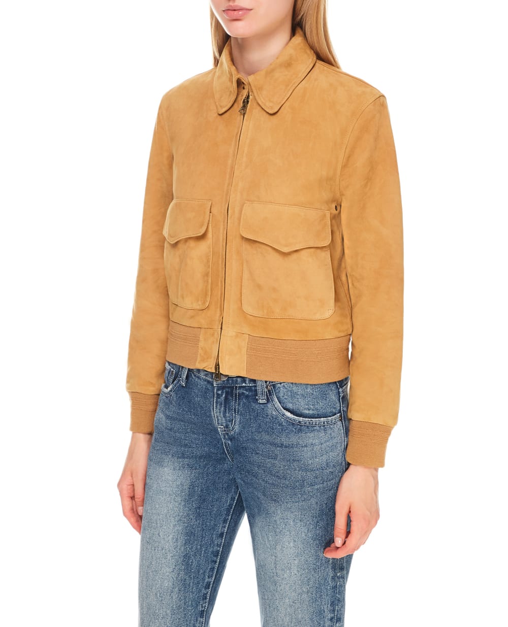 Замшевая куртка Polo Ralph Lauren 211839161001, рыжий цвет • Купить в интернет-магазине Kameron