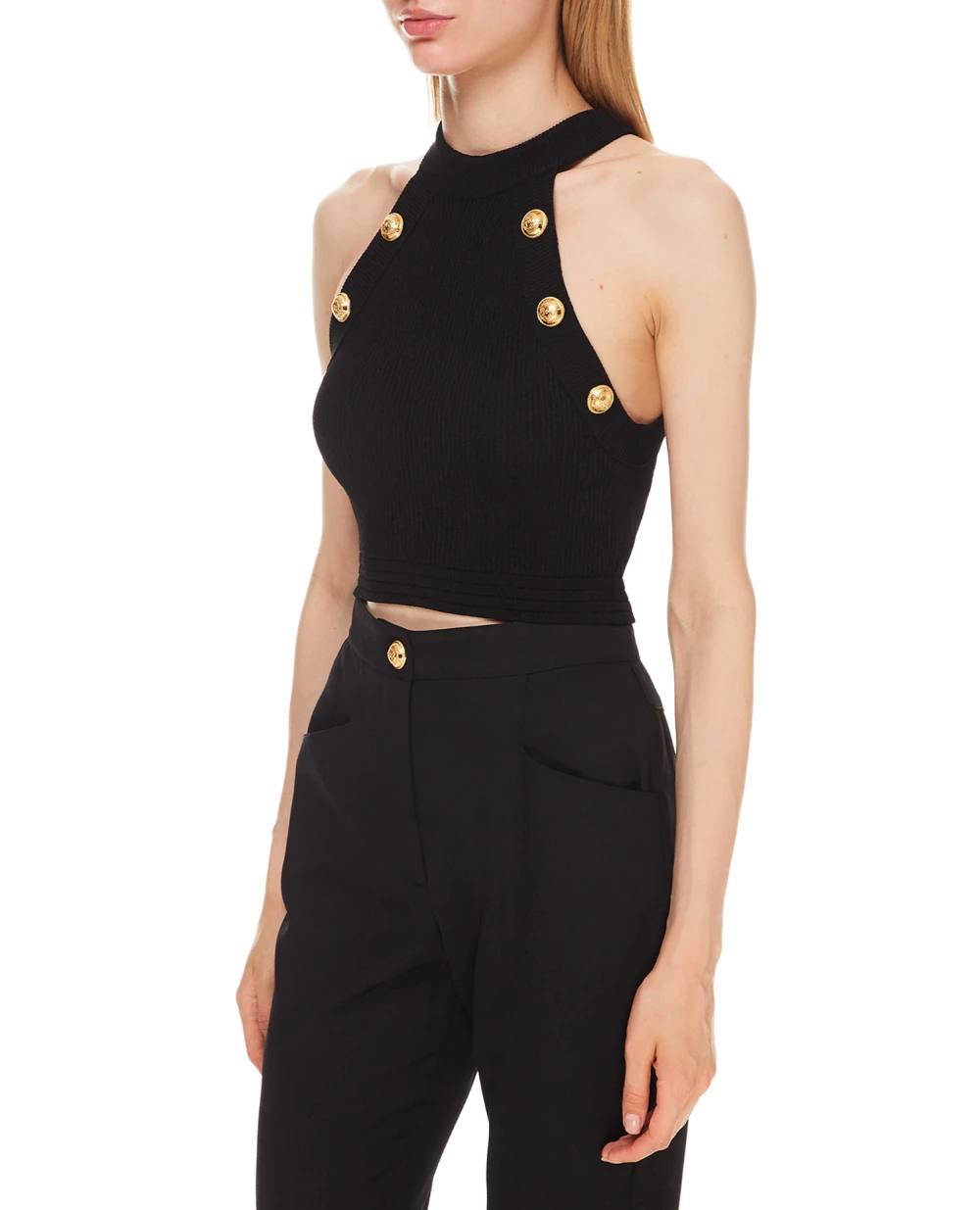 Топ Balmain WF1AB022K211, черный цвет • Купить в интернет-магазине Kameron