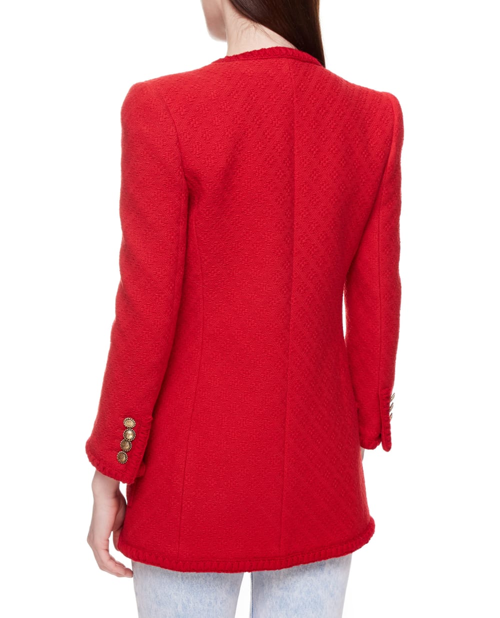 Шерстяной жакет Saint Laurent 668517-Y7D28, красный цвет • Купить в интернет-магазине Kameron