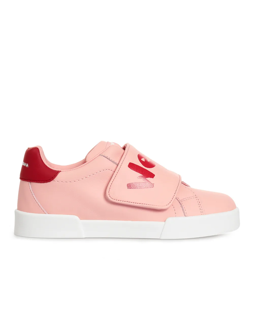 Кожаные сникеры Dolce&Gabbana Kids DA0916-AZ574-S, розовый цвет • Купить в интернет-магазине Kameron