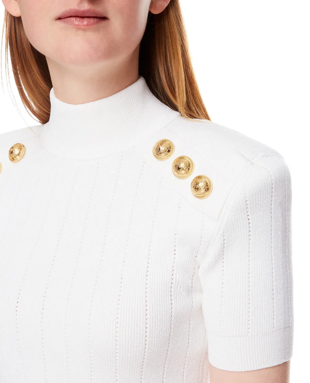 Платье Balmain YF1R6005KB07, белый цвет • Купить в интернет-магазине Kameron