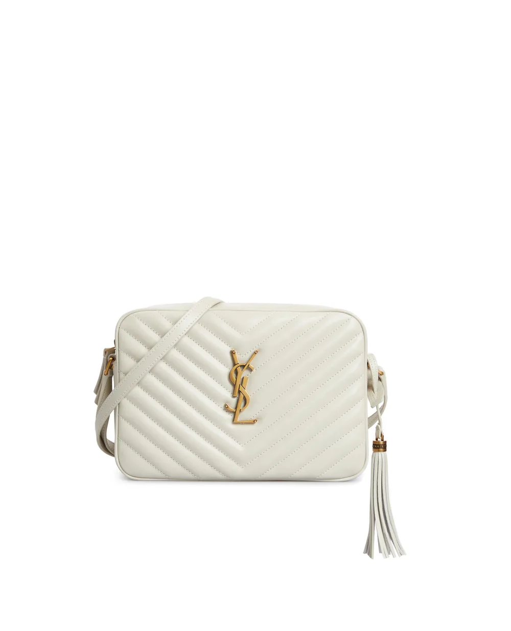 Кожаная сумка Lou Camera Bag Saint Laurent 715232-DV707, белый цвет • Купить в интернет-магазине Kameron