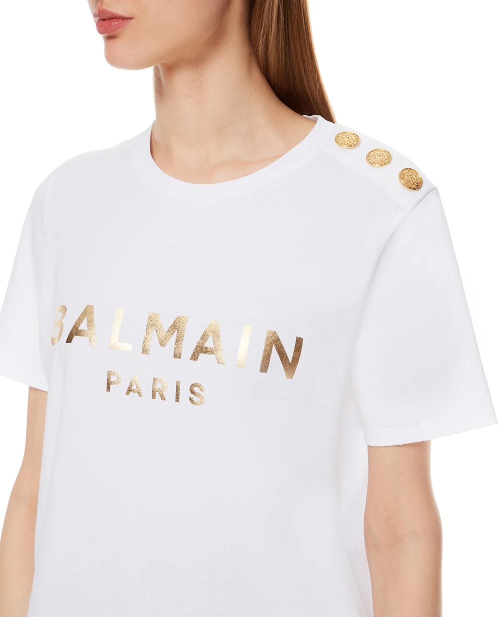 Футболка Balmain VF0EF005B020, белый цвет • Купить в интернет-магазине Kameron