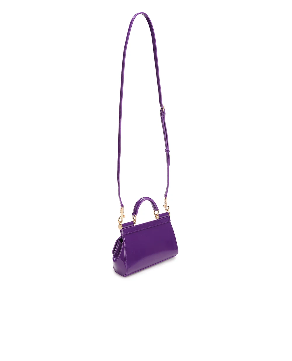 Кожаная сумка Sicily Small Dolce&Gabbana BB7116-A1471, фиолетовый цвет • Купить в интернет-магазине Kameron