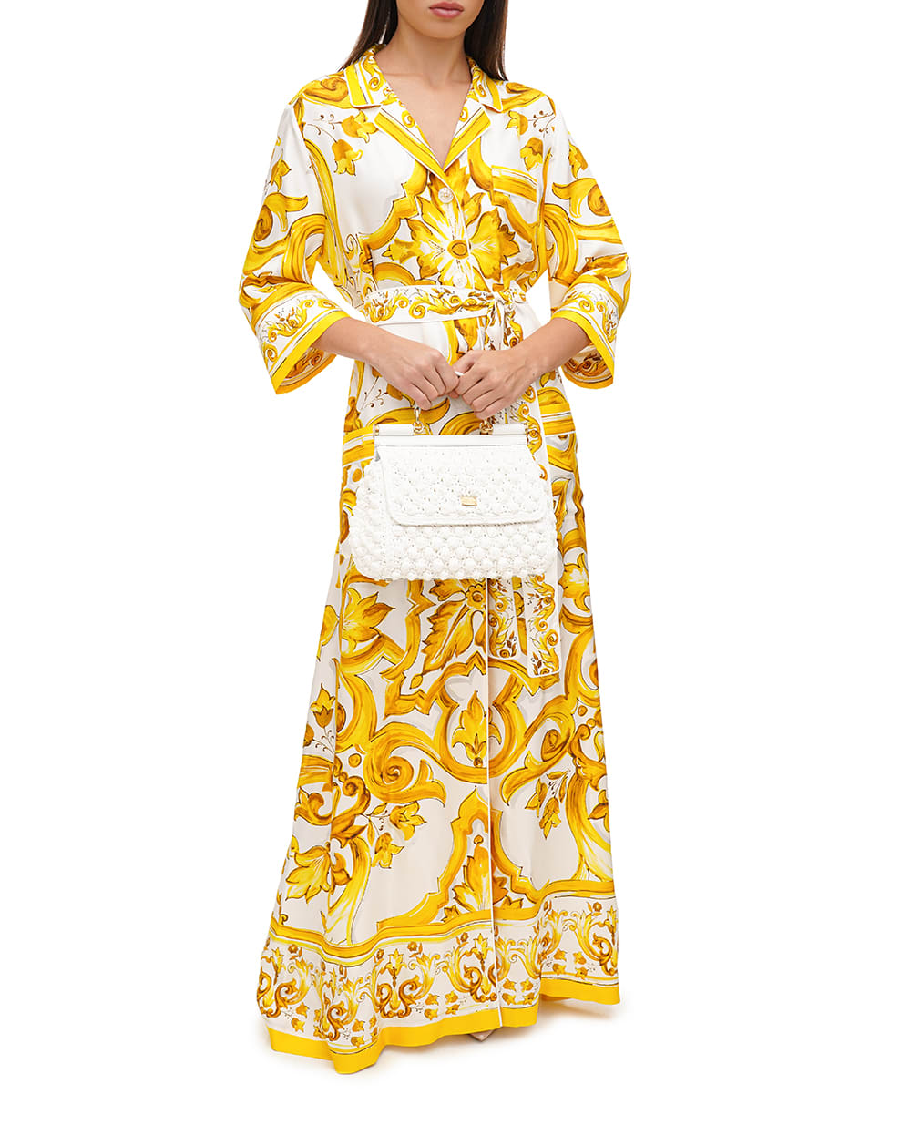Сумка Sicily Large Dolce&Gabbana BB6002-AY208, белый цвет • Купить в интернет-магазине Kameron