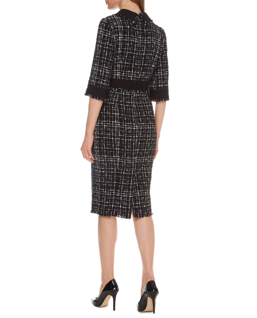 Твидовое платье Dolce&Gabbana F6J0IT-FMMFS, черный цвет • Купить в интернет-магазине Kameron