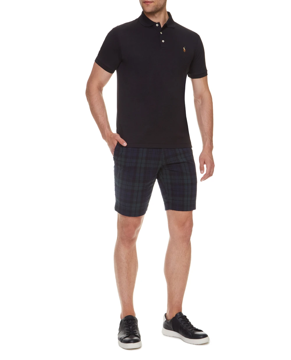 Поло Interlock Polo Ralph Lauren 710713130001, чорний колір • Купити в інтернет-магазині Kameron