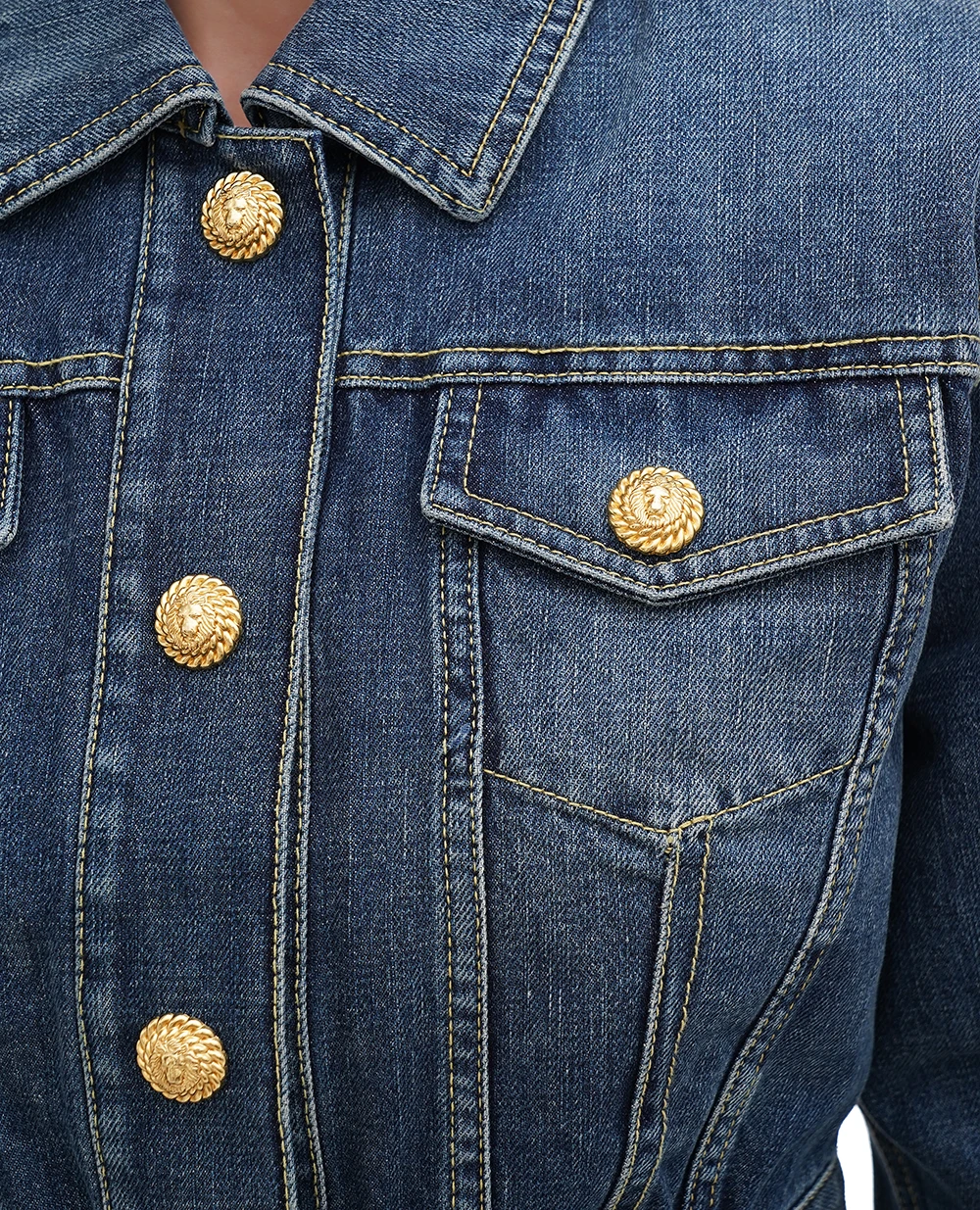 Джинсова куртка Balmain EF1TC180DF65, синій колір • Купити в інтернет-магазині Kameron