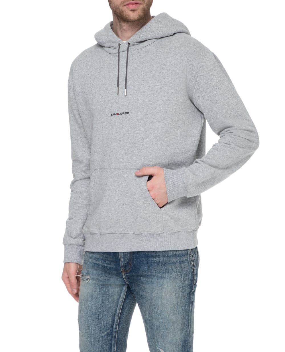 Худи Saint Laurent 464581-YB2OD-, серый цвет • Купить в интернет-магазине Kameron