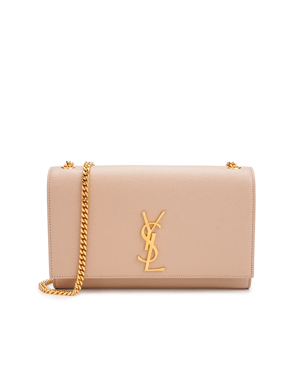 Шкіряна сумка Kate Medium Saint Laurent 364021-BOW0J, бежевий колір • Купити в інтернет-магазині Kameron