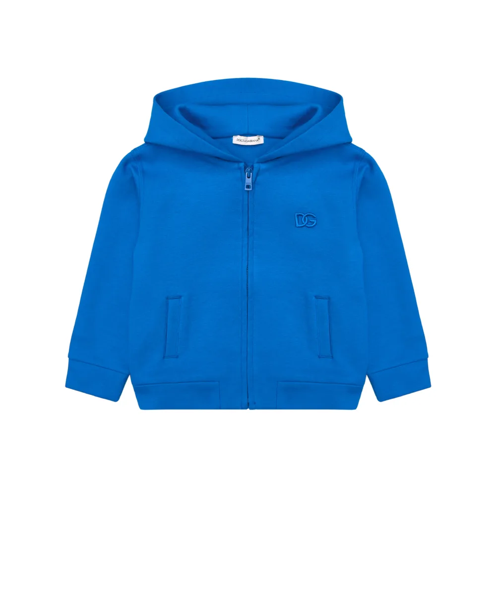 Детское худи Dolce&Gabbana Kids L1JWBO-G7BYI, синий цвет • Купить в интернет-магазине Kameron