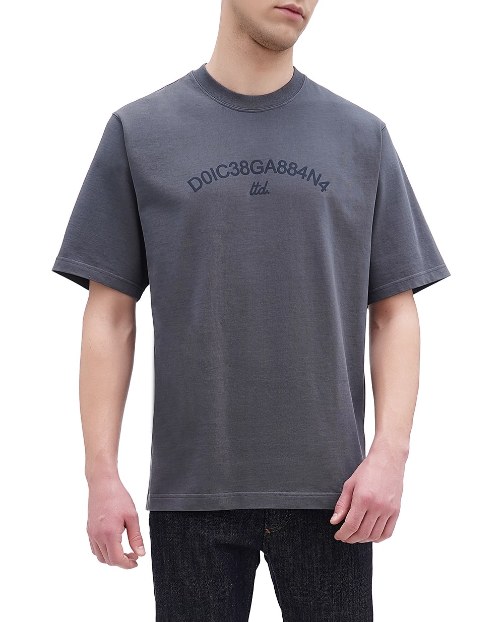 Футболка Dolce&Gabbana G8PN9T-G7M3K, серый цвет • Купить в интернет-магазине Kameron