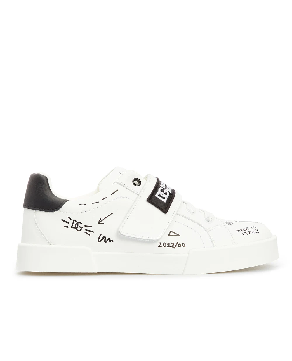Кожаные сникеры Dolce&Gabbana Kids DA5056-A1193-S, белый цвет • Купить в интернет-магазине Kameron