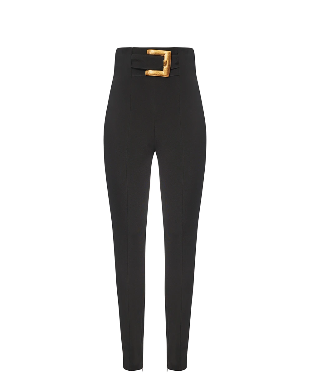 Еластичні штани з поясом Balmain GF1PL024JL05, чорний колір • Купити в інтернет-магазині Kameron